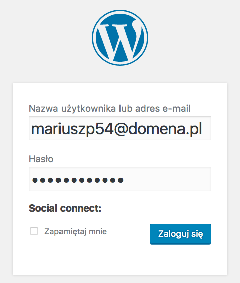 Zmiana loginu na email w WordPress