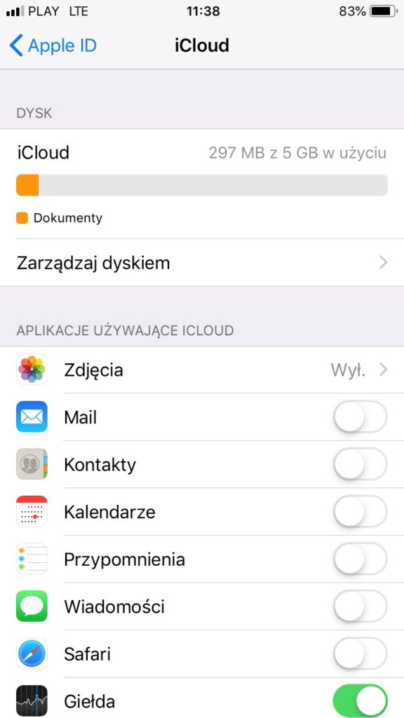 Wykonywanie kopii zapasowej Iphone'a za pomocą iCloud