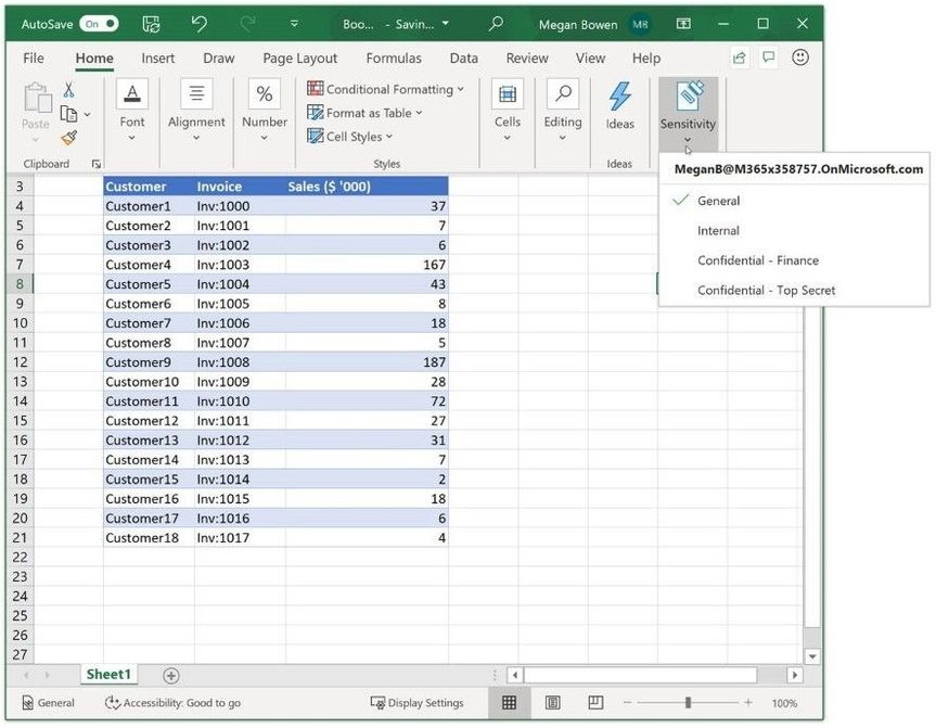 Jak ustawić poufne dane Excel?