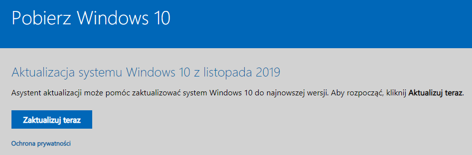 Darmowa aktualizacja do Windows 10