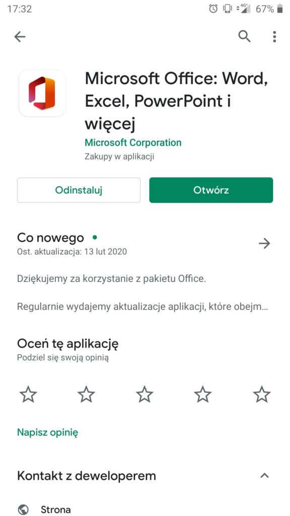 Office 365 Word na Android