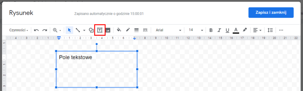 Jak dodać pole tekstowe w dokumentach Google?