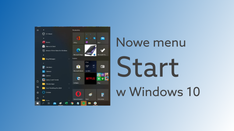 Jak włączyć nowy widok menu Start w Windows 10?