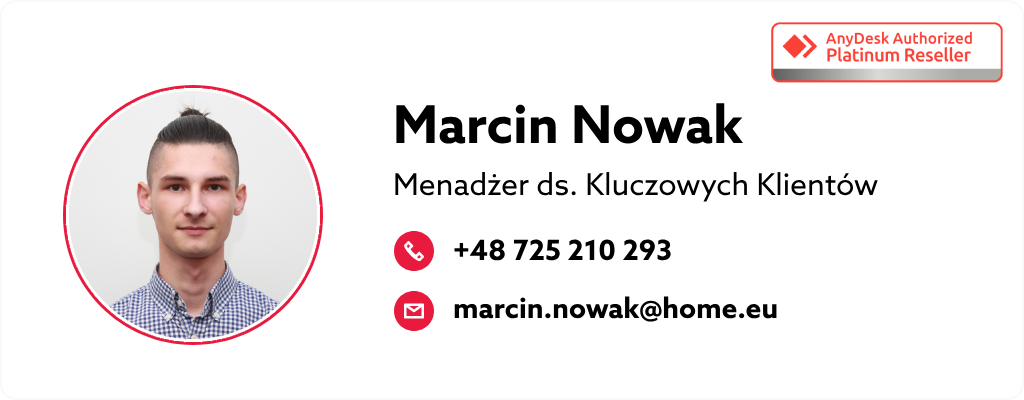 Marcin Nowak - pomoc w wyborze biznesowej licencji AnyDesk