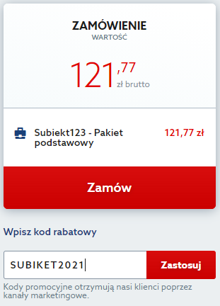 Kod rabatowy na program do fakturowania Subiekt123. Wpisz kod zniżkowy i korzystaj z Subiekt 123 taniej