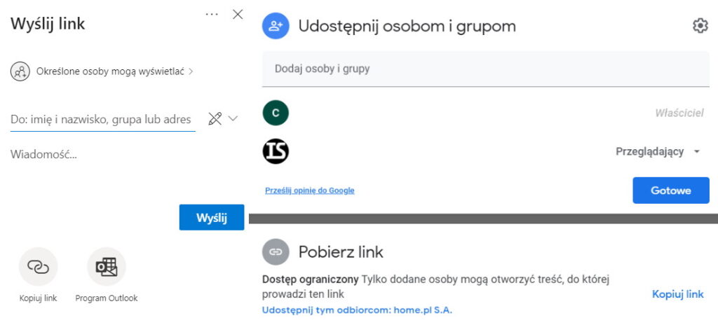 Udostępnij w Gmail i Outlook