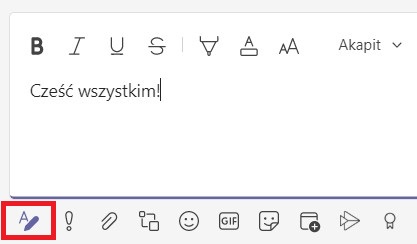 Microsoft Teams - redagowanie wiadomości