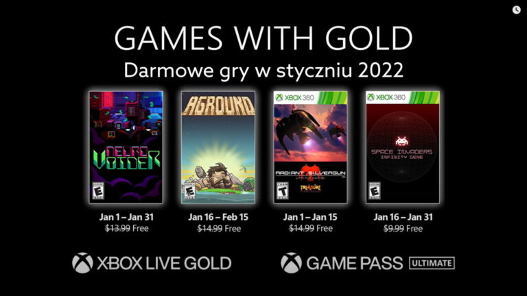 Games with Gold w styczniu 2022. Darmowe gry z Xbox Live w tym miesiącu.