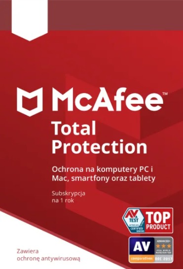 Antywirus na 10 urządzeń - McAfee Total Protection.