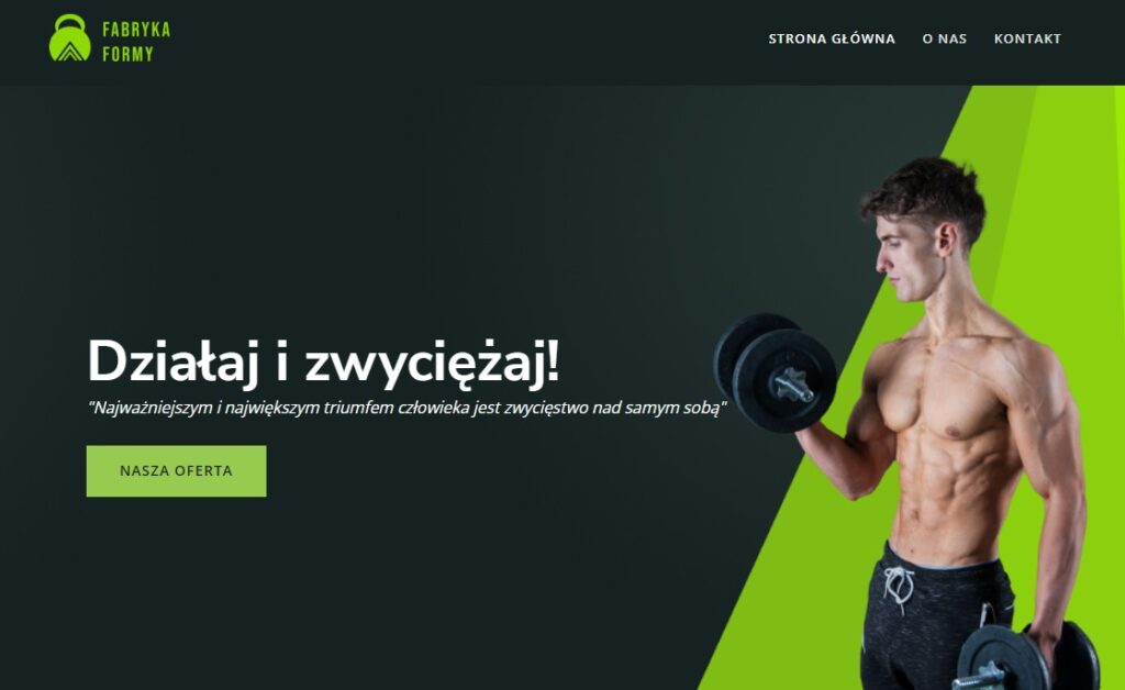 Strona internetowa stworzona za pomocą kreatora w home.pl