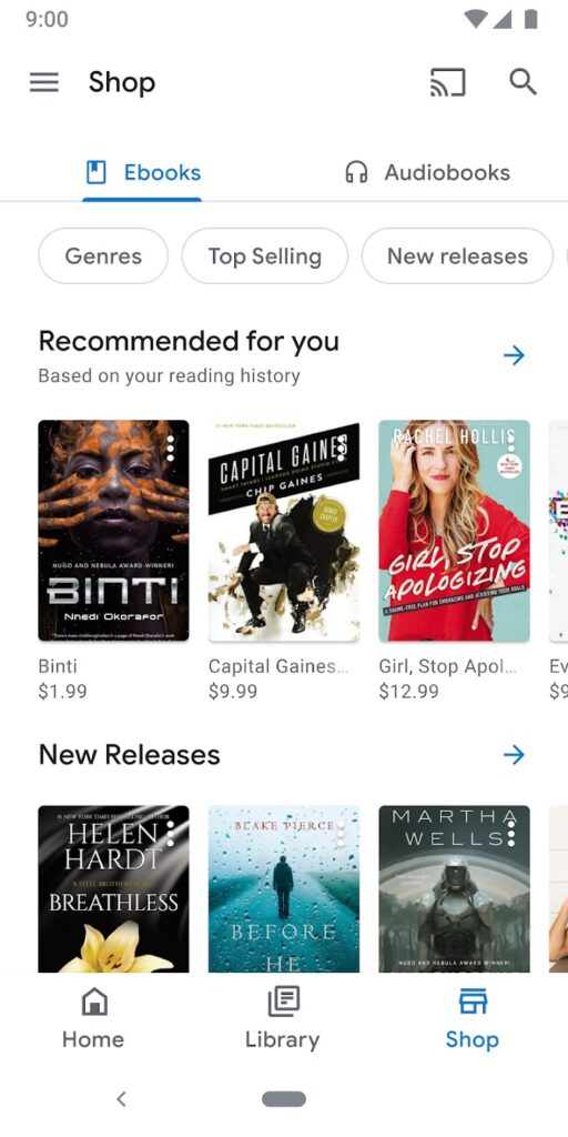 Ebooki bez czytnika. Książki Google Play