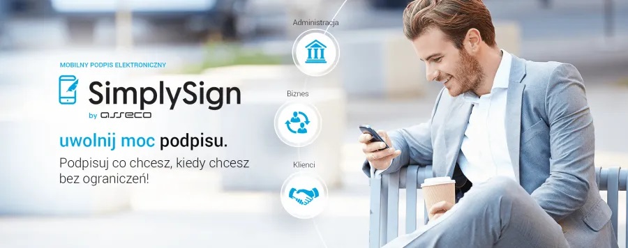 Zamów mobilny podpis elektroniczny SimplySign i potwierdź tożsamość online.