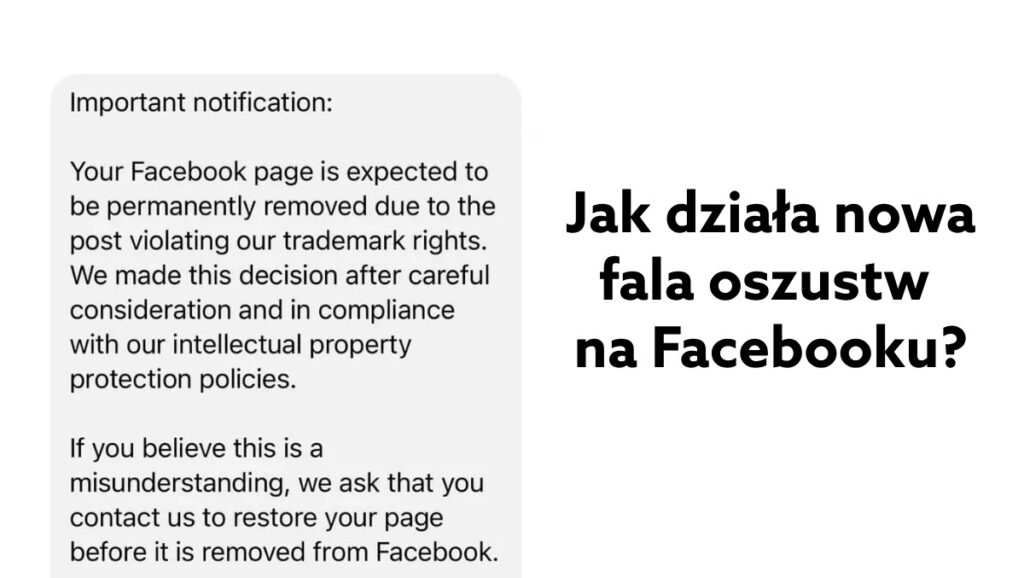 „Twoja strona zostanie zablokowana” – popularny scam na Facebooku znowu w natarciu?