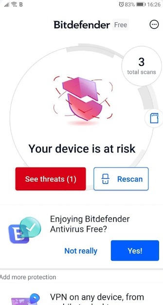 Bitdefender free antivirus - darmowy antywirus na telefon