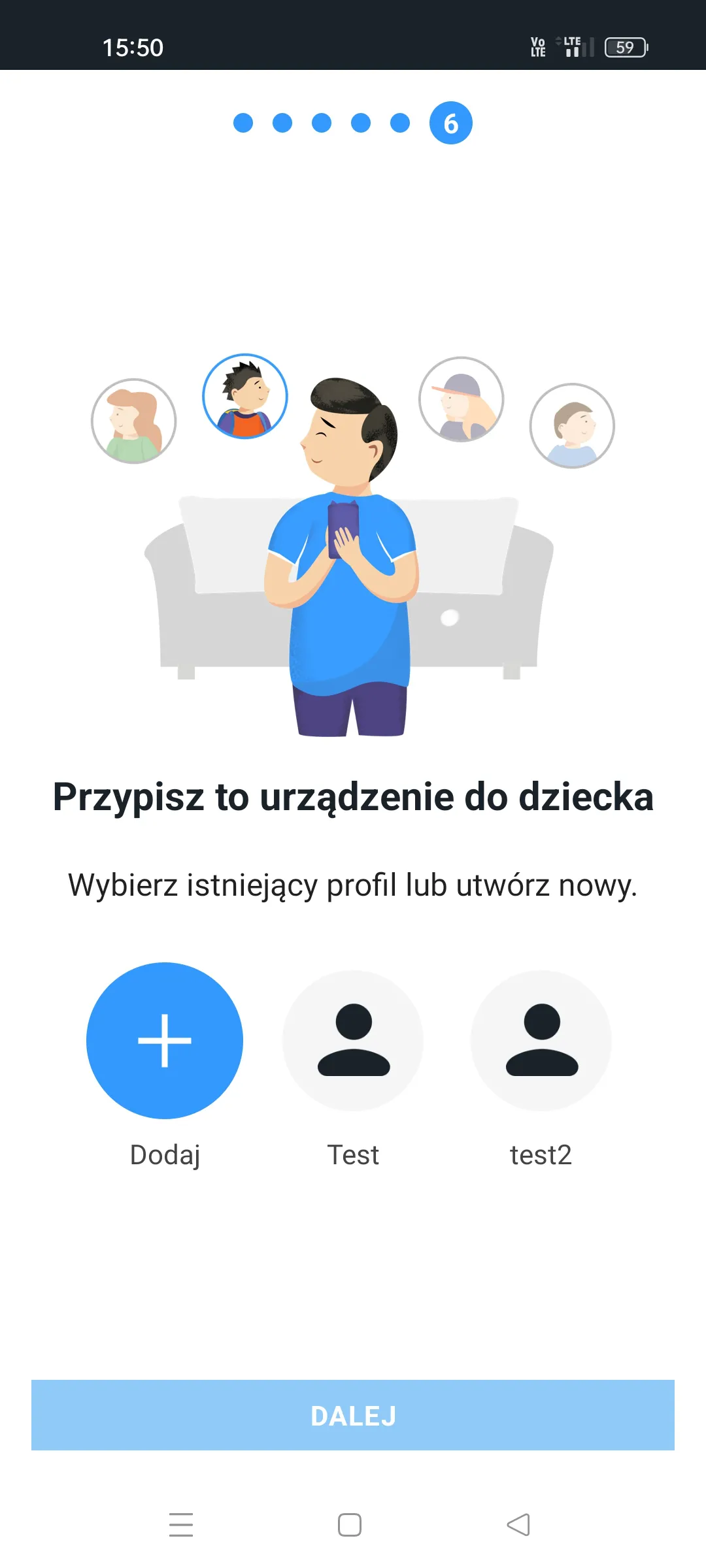 Przypisanie profilu dziecka do urządzenia z kontrolą Bitdefender Parental Control